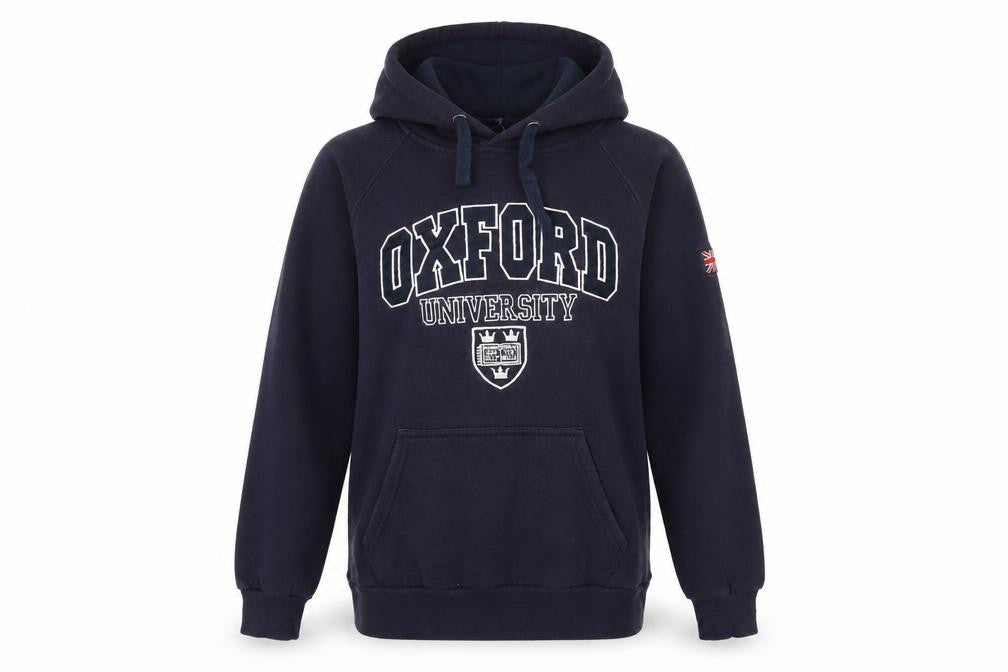 Oxford Womens Blue Cotton Pullover Hoodie Size S Pullover