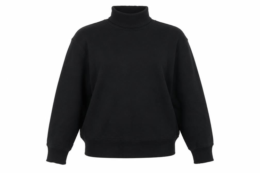 Zara Womens Black Cotton Pullover Sweatshirt Size M Pullover