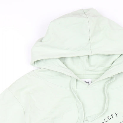 Preloved Disney Womens Green Cotton Pullover Hoodie Size 12 Pullover - Detail
