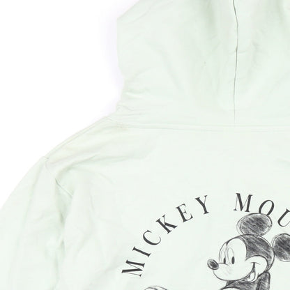 Preloved Disney Womens Green Cotton Pullover Hoodie Size 12 Pullover - Label