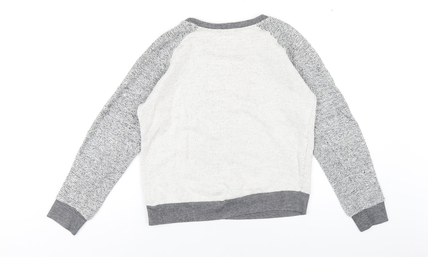 Mango Womens Grey Cotton Pullover Sweatshirt Size S Pullover