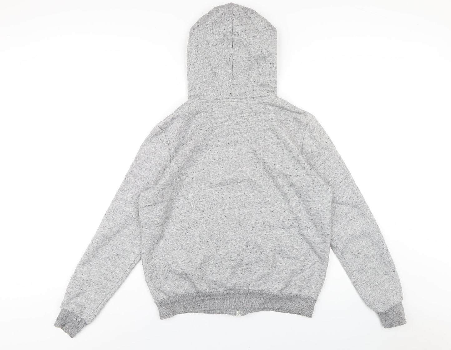 H&M Womens Grey Cotton Full Zip Hoodie Size M Zip