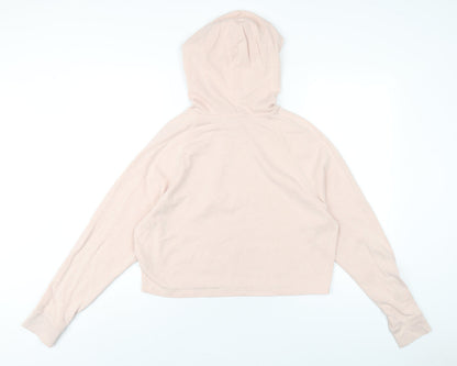 H&M Womens Pink Cotton Pullover Hoodie Size M Pullover