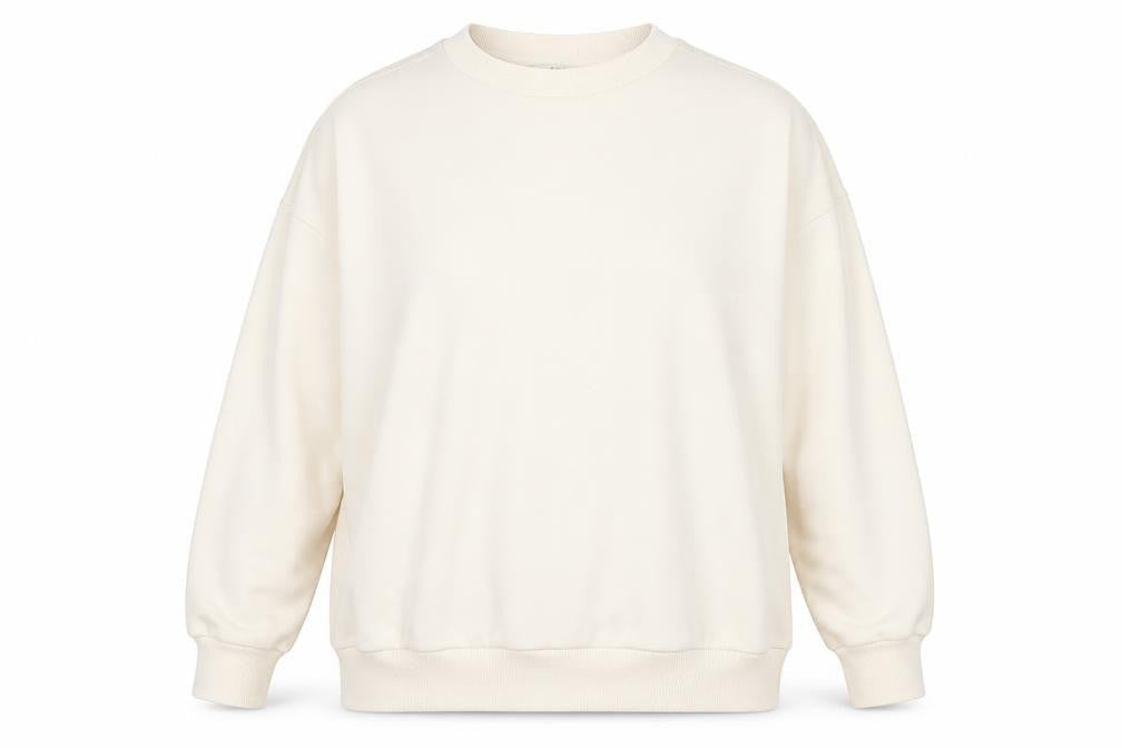 Marks & Spencer Womens Ivory Cotton Pullover Sweatshirt Size 18 Pullover - Lace Detail