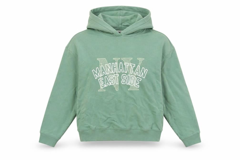 Marks & Spencer Womens Green Cotton Pullover Hoodie Size XS Pullover