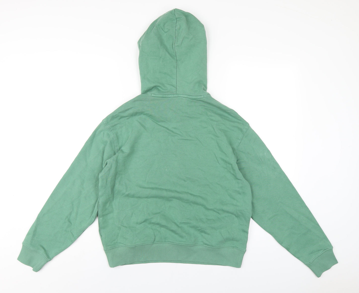 Marks and Spencer Womens Green Cotton Pullover Hoodie Size XS Pullover