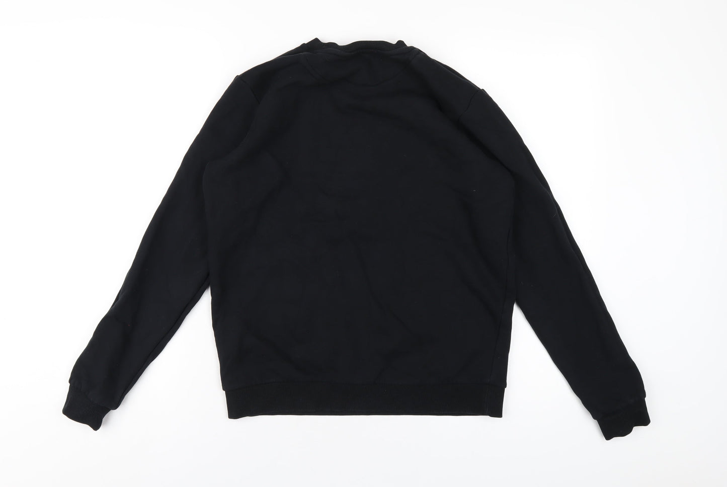 GOODMOVE Boys Black Cotton Pullover Sweatshirt Size 14-15 Years Pullover