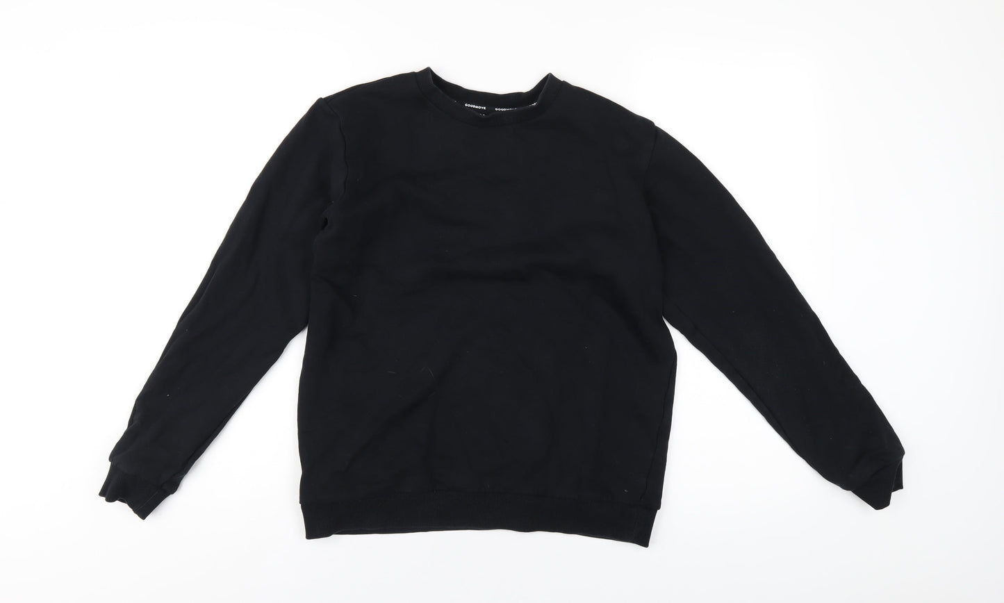 GOODMOVE Boys Black Polyester Pullover Sweatshirt Size 14-15 Years Pullover