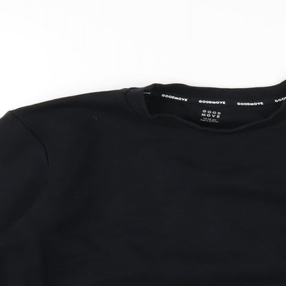 Goodmove Boys Black Polyester Pullover Sweatshirt Size 14-15 Years Pullover