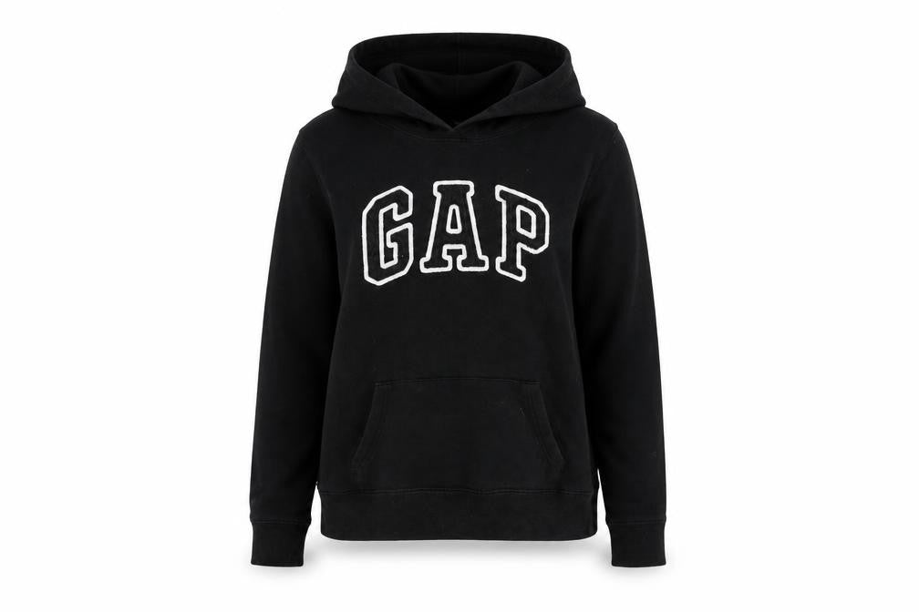 Gap Womens Black Cotton Pullover Hoodie Size S Pullover