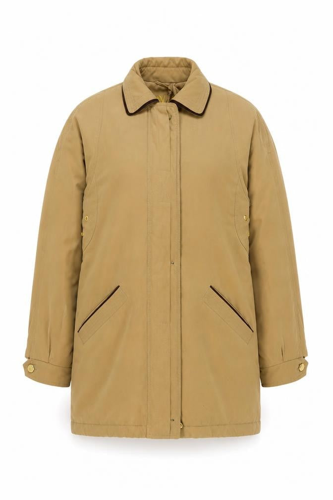 David Barry Womens Beige Jacket Size 12 Zip