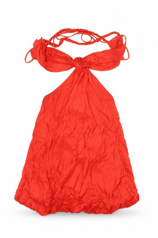 Zara Womens Red Viscose Basic Blouse Size S V-Neck