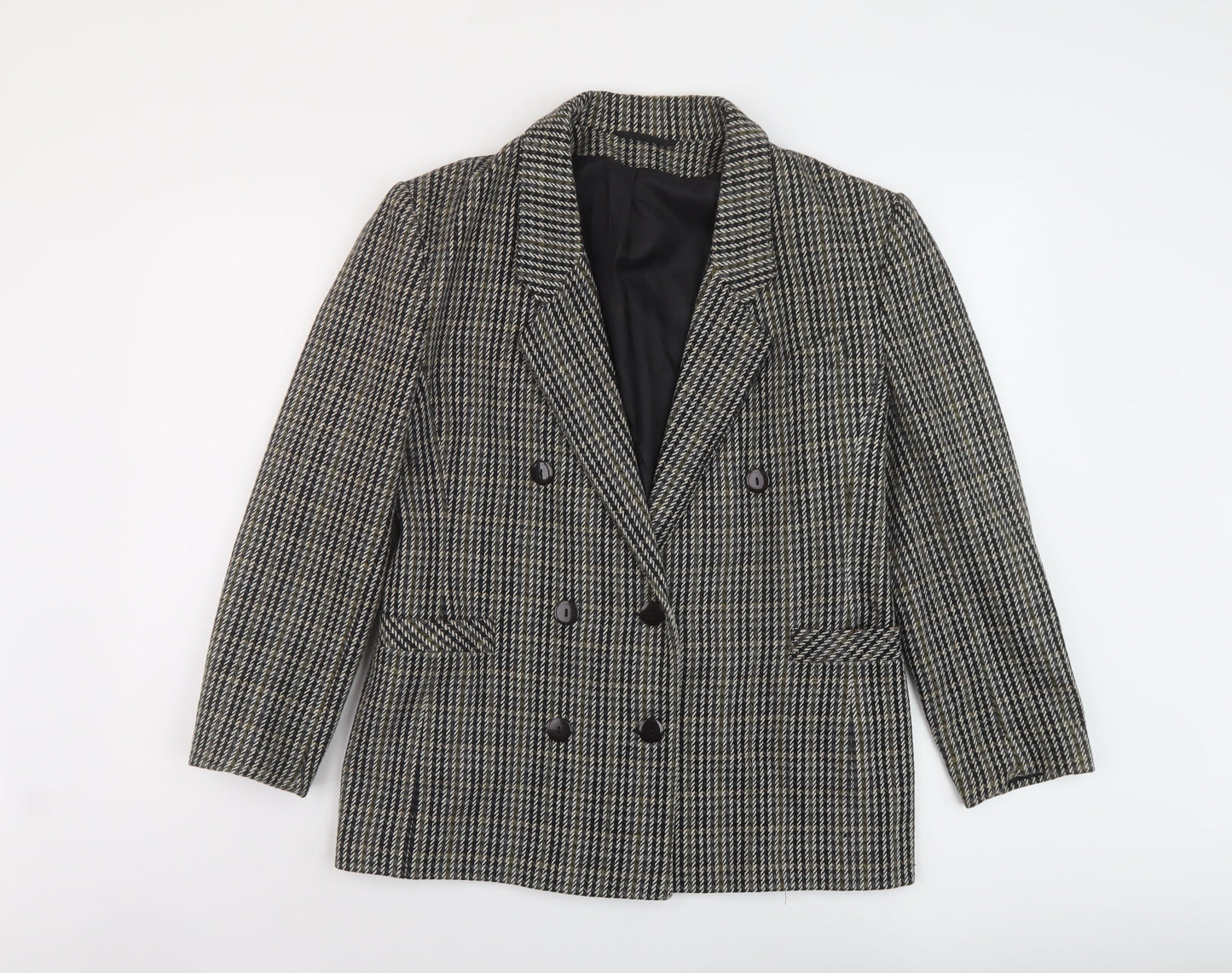 Dorothy Perkins Womens Grey Geometric Jacket Size 12 Button