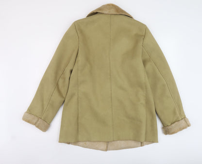 Marks & Spencer Womens Green Jacket Size 10 Snap
