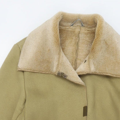 Marks & Spencer Womens Green Jacket Size 10 Snap