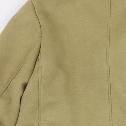 Marks & Spencer Womens Green Jacket Size 10 Snap