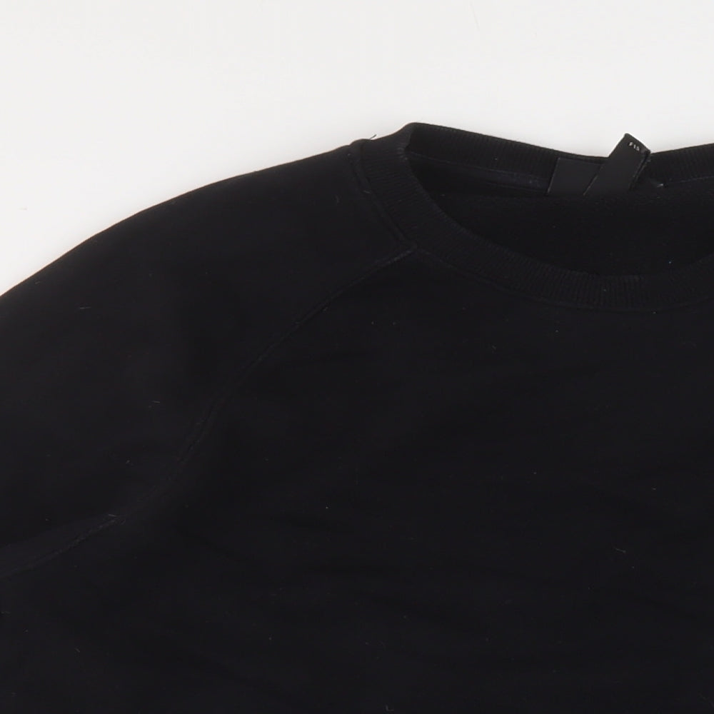 H&M Mens Black Cotton Pullover Sweatshirt Size M