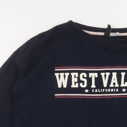 H&M Womens Blue Cotton Pullover Sweatshirt Size XS Pullover - California