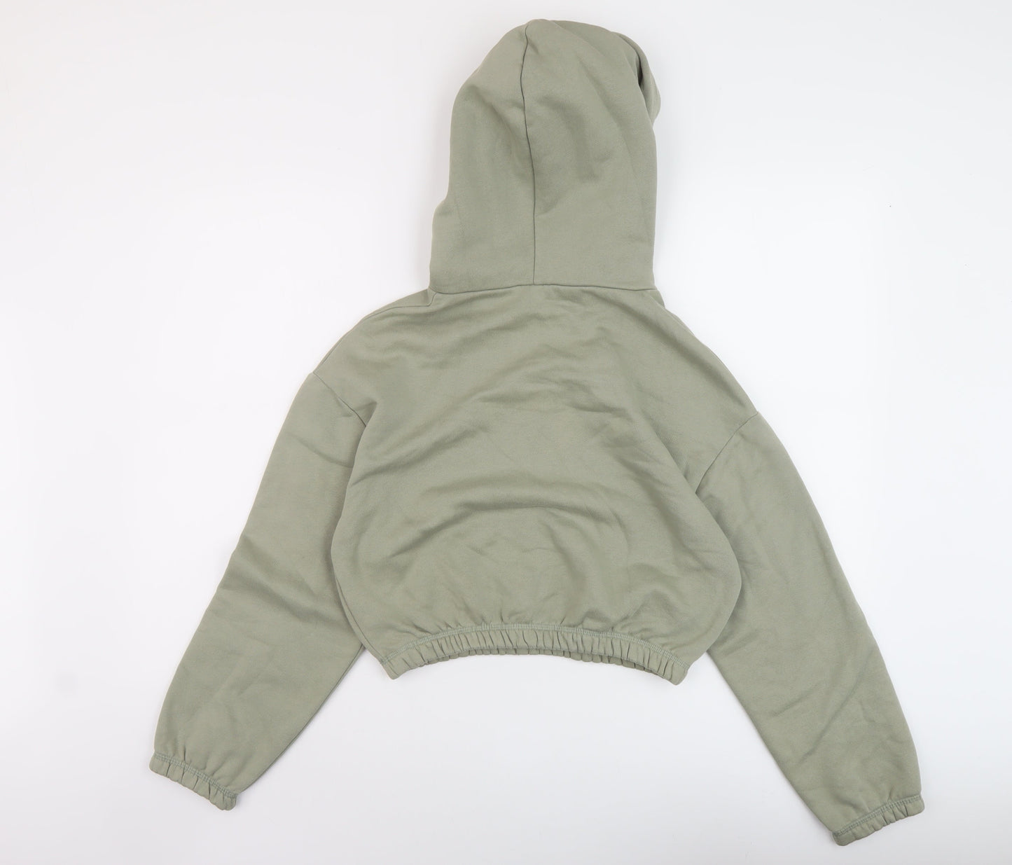 Zara Womens Green Cotton Pullover Hoodie Size S Pullover