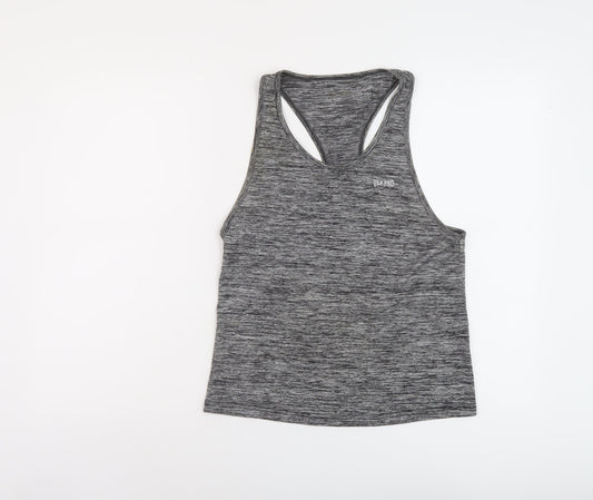 USA Pro Womens Grey Polyester Basic Tank Size 10 Round Neck Pullover