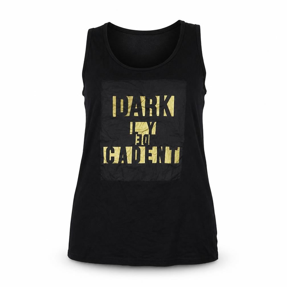 Just Female Womens Black Viscose Basic Tank Size M Scoop Neck