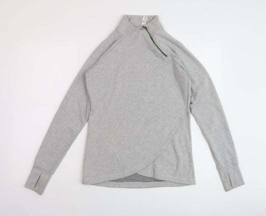 Kyodan Womens Grey Polyester Pullover Sweatshirt Size S Zip
