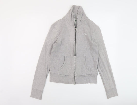 Roots Womens Grey Cotton Full Zip Sweatshirt Size S Zip