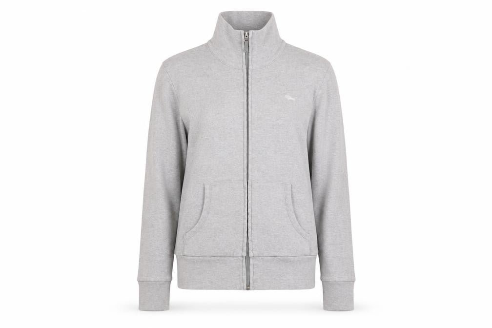 Roots Womens Grey Cotton Full Zip Sweatshirt Size S Zip