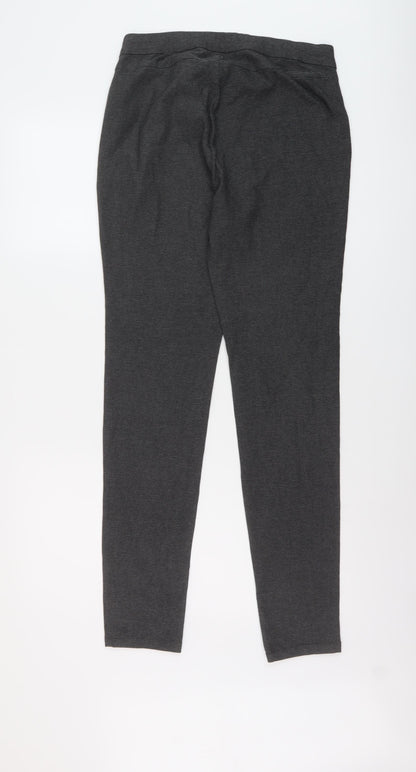 Back view of EDC women’s grey viscose trousers, size UK 10, 31-inch leg regular snap