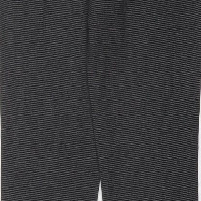 Brand and care label for EDC women’s grey viscose trousers, size UK 10, 31-inch leg regular snap