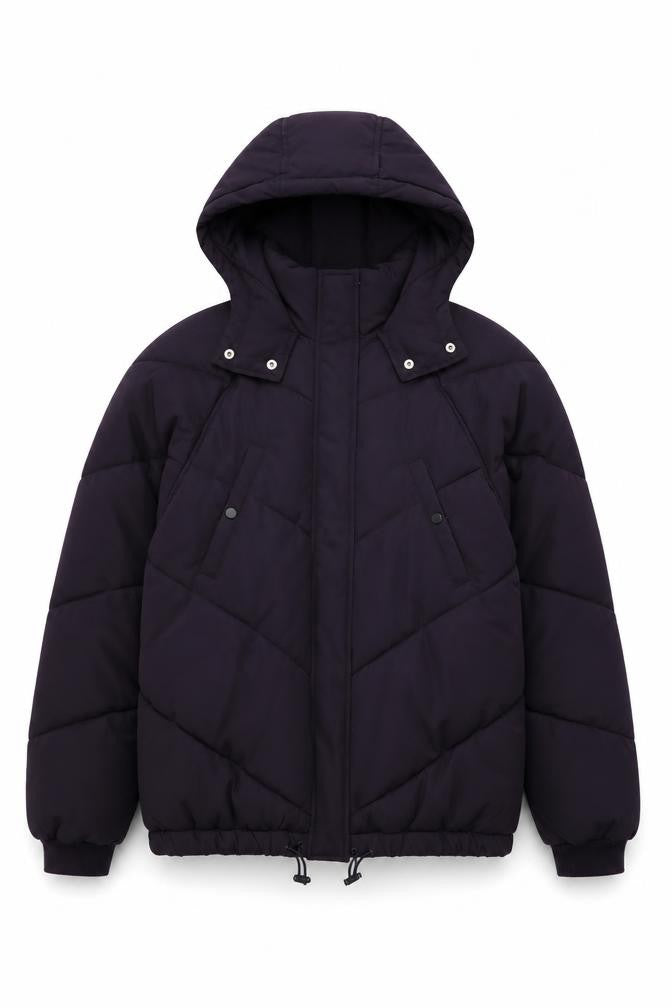 H&M Womens Purple Puffer Jacket Jacket Size 8 Zip