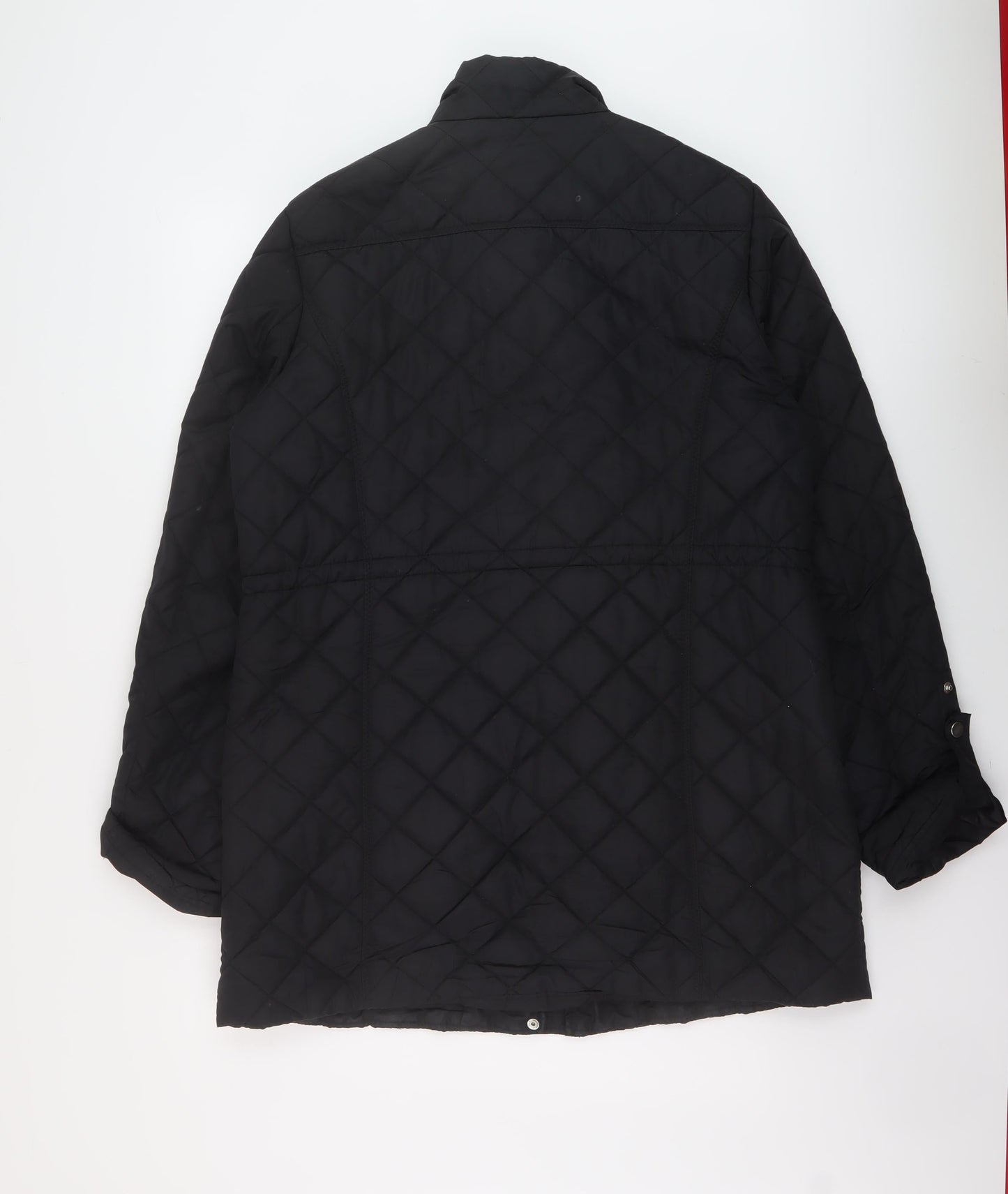 CC Womens Black Quilted Jacket Size L Zip