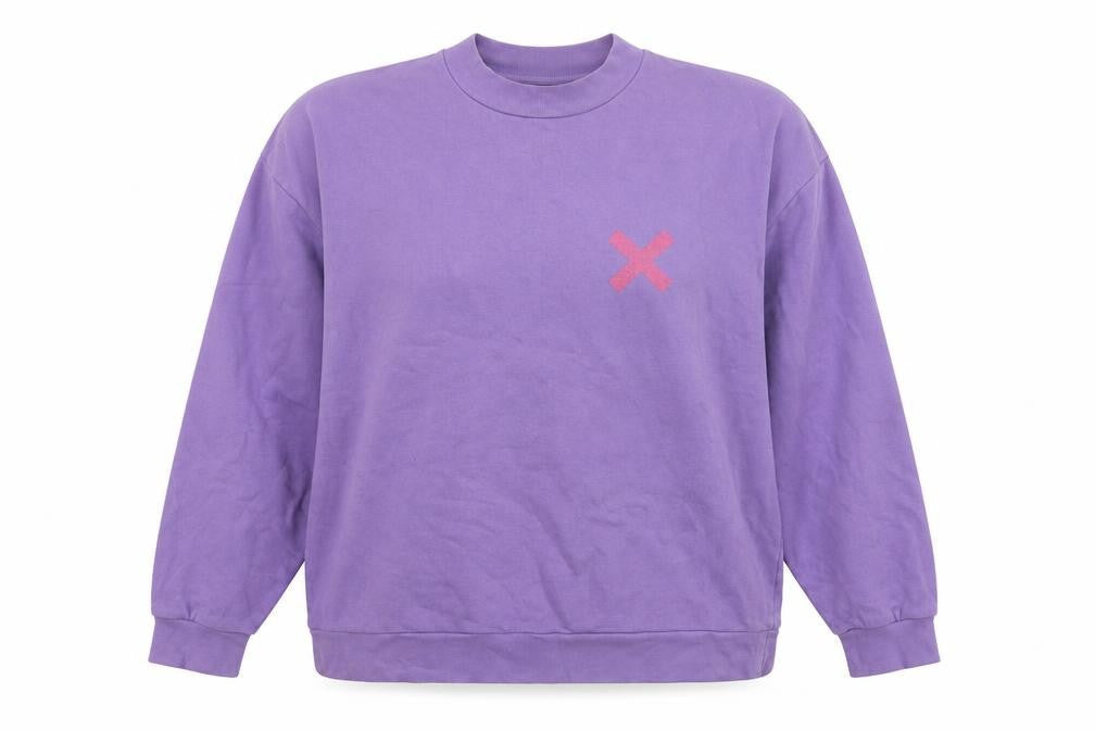 COLLUSION Womens Purple Cotton Pullover Sweatshirt Size XL Pullover