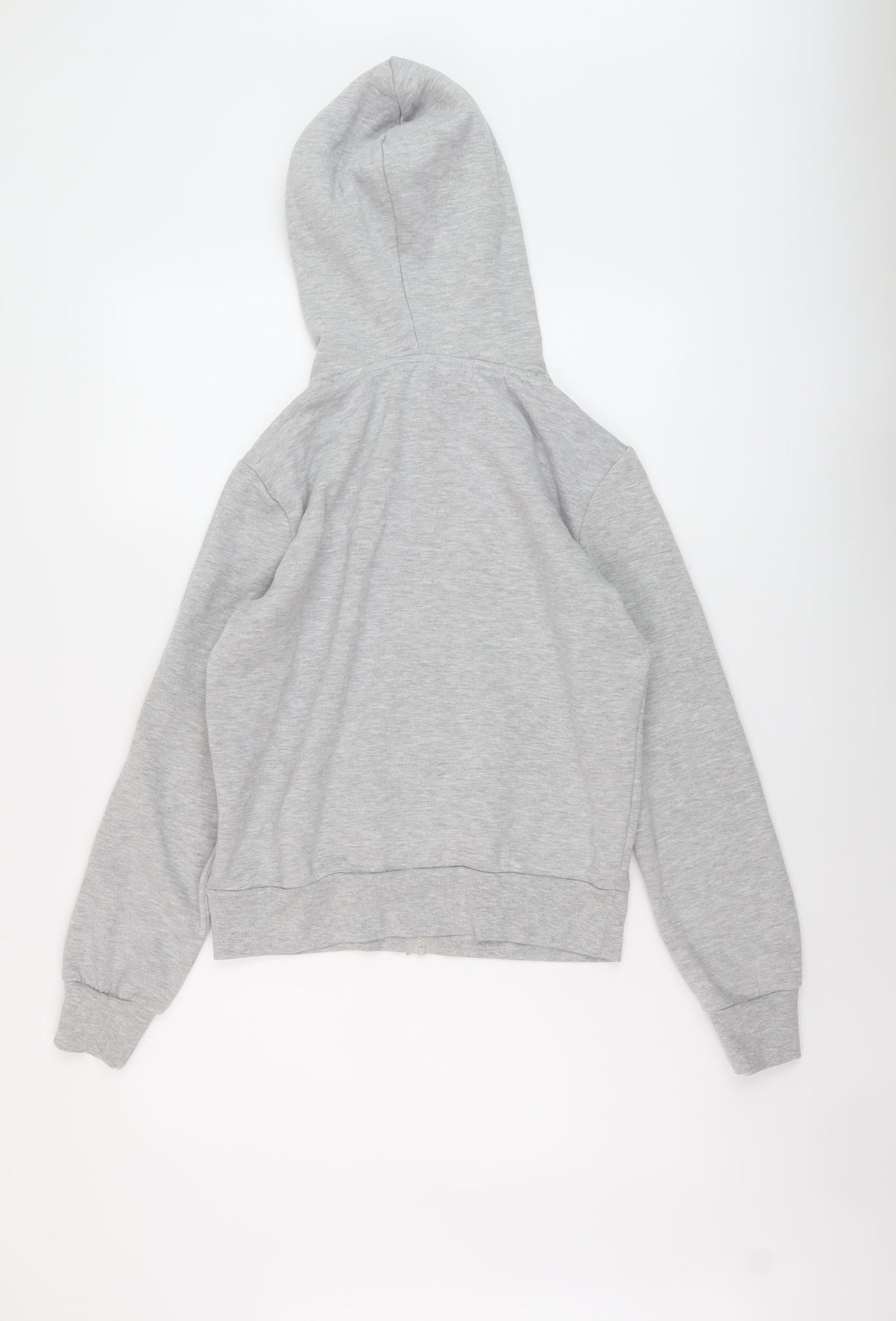 New Look Womens Grey Polyester Full Zip Hoodie Size 10 Zip
