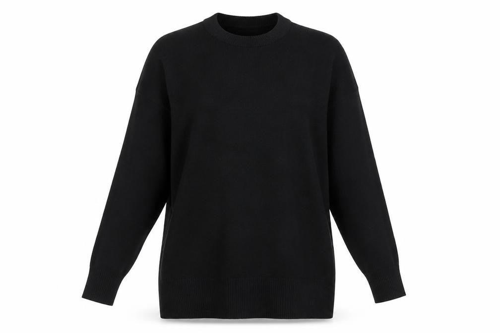La Redoute Womens Black Crew Neck Acrylic Pullover Jumper Size M