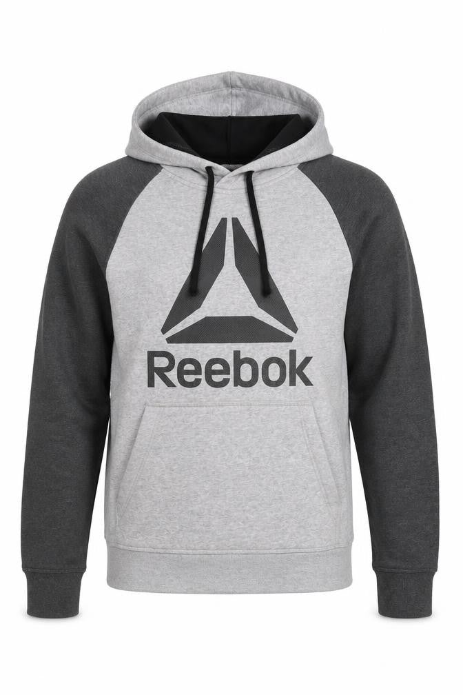 Reebok Mens Grey Cotton Pullover Hoodie Size S