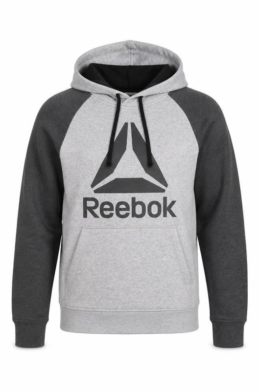 Reebok Mens Grey Cotton Pullover Hoodie Size S