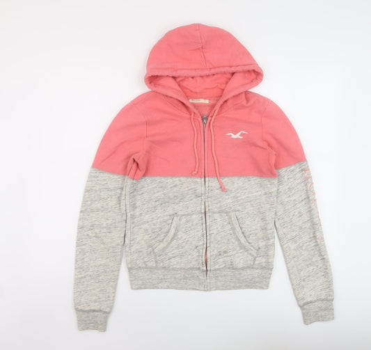Hillister Womens Grey Cotton Full Zip Hoodie Size XS Zip
