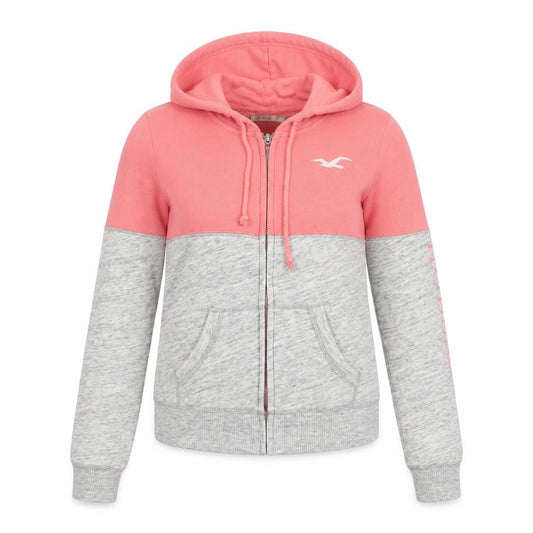 Hillister Womens Grey Cotton Full Zip Hoodie Size XS Zip