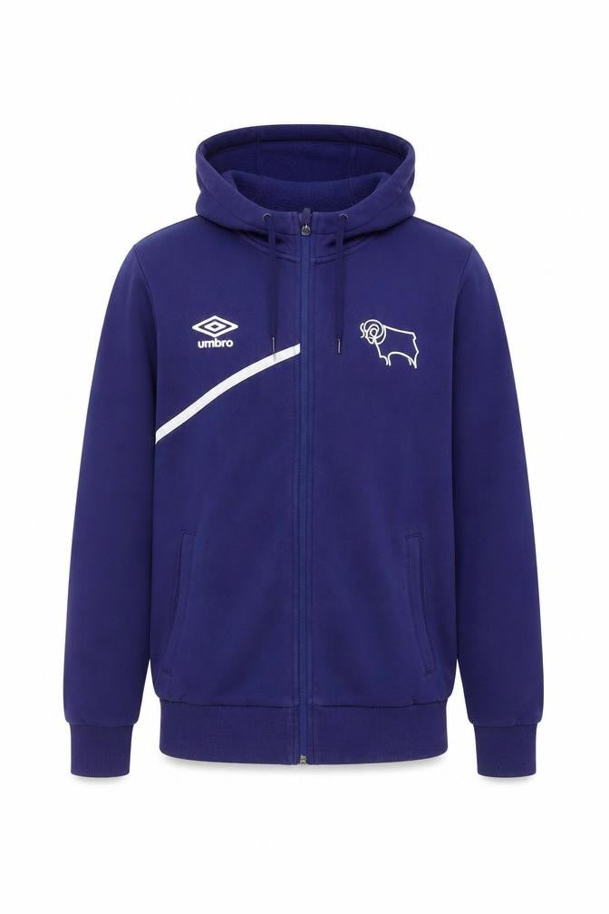 Umbro Mens Blue Cotton Full Zip Hoodie Size S