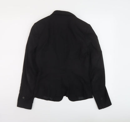 H&M Womens Black Jacket Size 8 Button