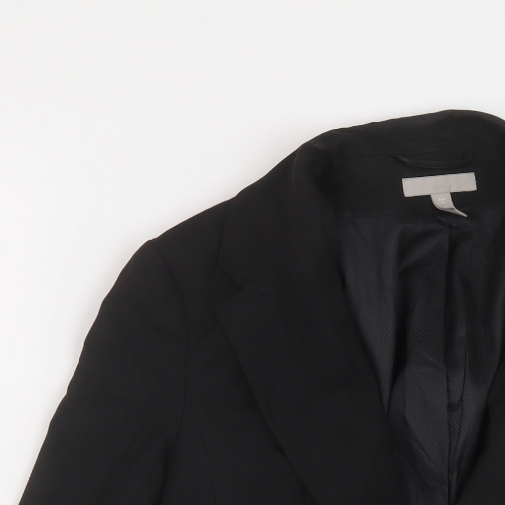 H&M Womens Black Jacket Size 8 Button
