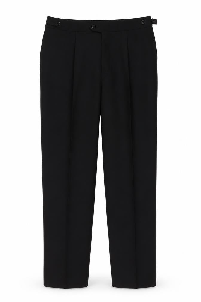Brook Mens Black Polyester Trousers Size 38 in L31 in Regular Button