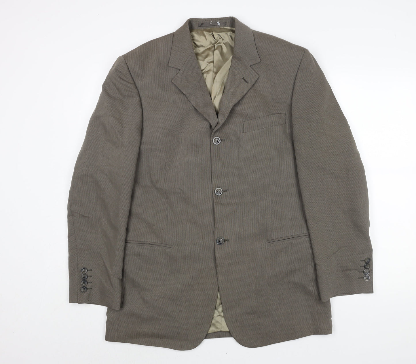 Tom English Mens Brown Polyester Jacket Suit Jacket Size 42 Regular