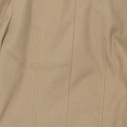 Marks & Spencer Womens Brown Overcoat Coat Size 10 Snap
