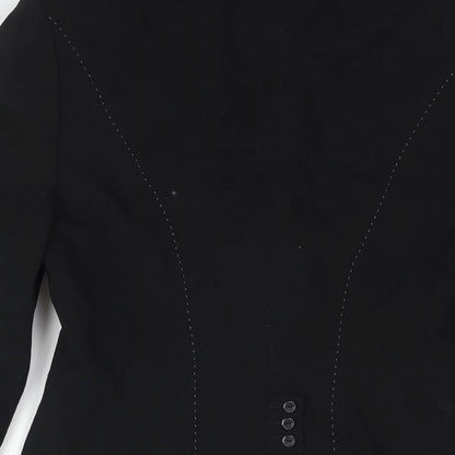 Next Womens Black Polyester Jacket Suit Jacket Size 8 - Stitch Detail