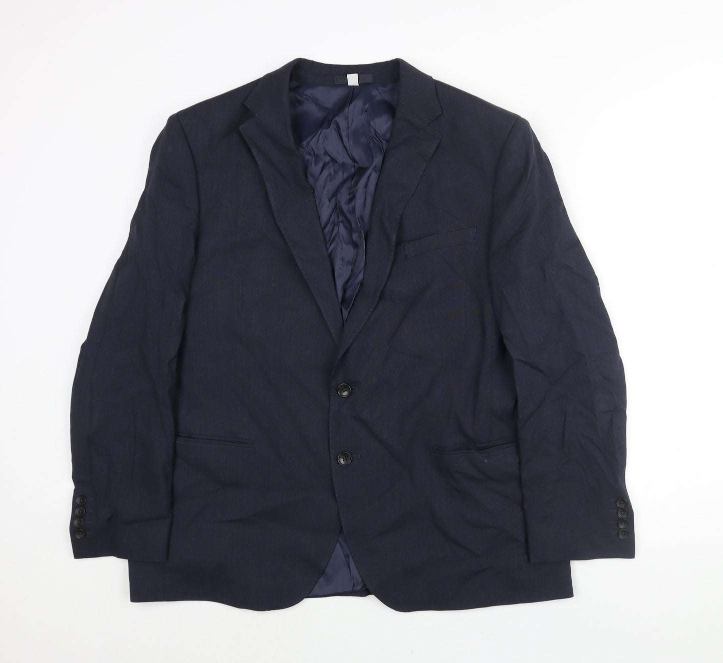Marks and Spencer Mens Blue Polyester Jacket Suit Jacket Size 44 Regular