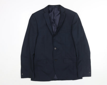 Additional front view of Red Herring men’s blue polyester jacket suit jacket, size 36, regular