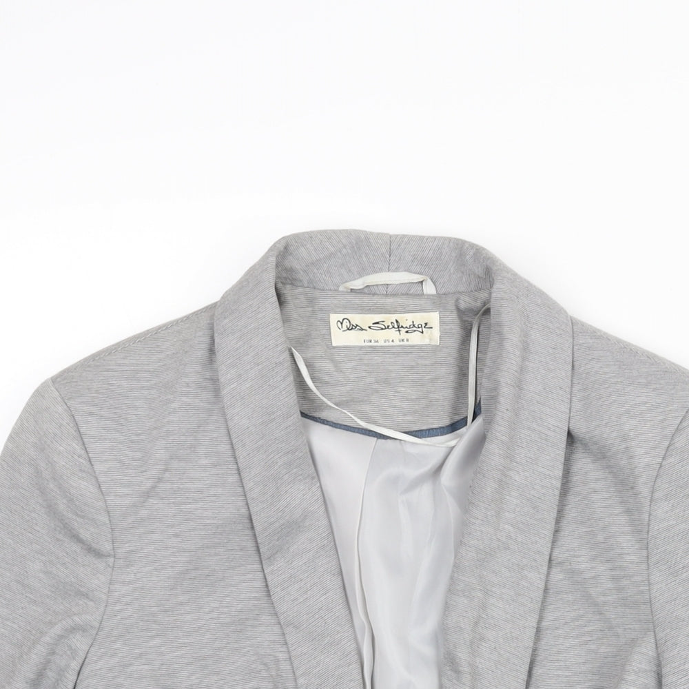 Miss Selfridge Womens Grey Jacket Blazer Size 8
