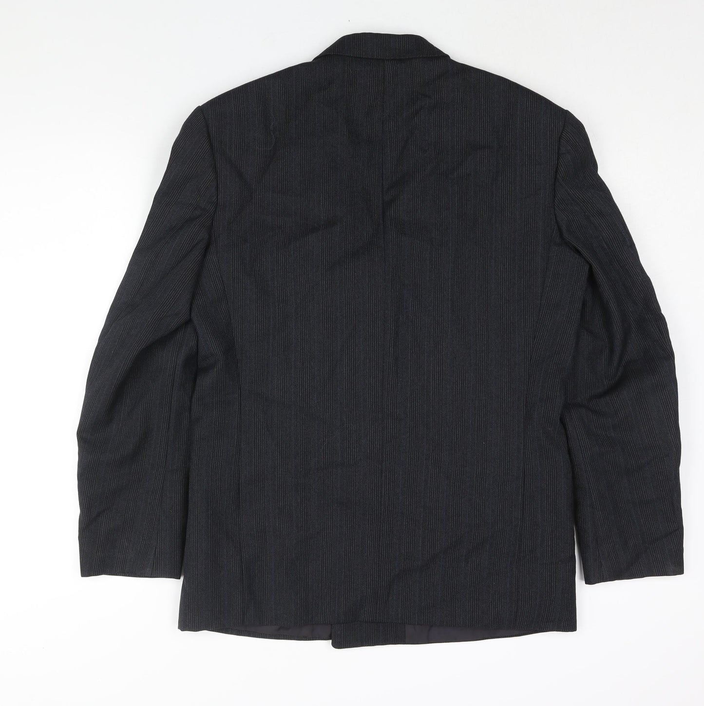 NEXT Mens Grey Striped Wool Jacket Suit Jacket Size 38 Regular